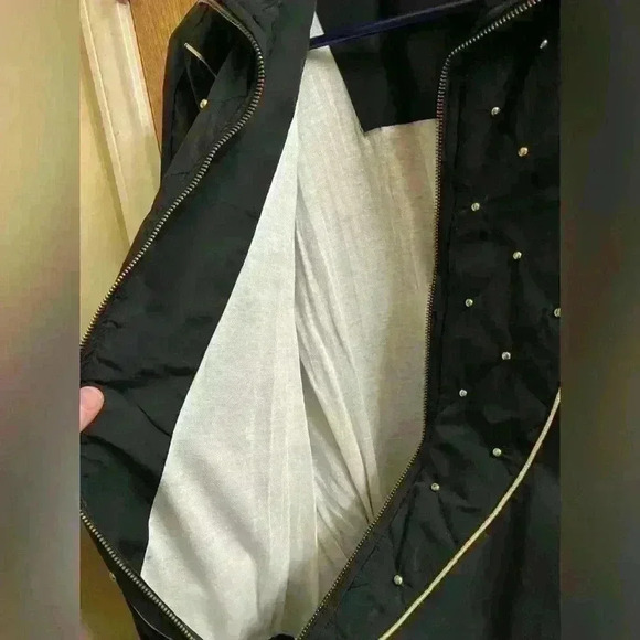 VTG Womens 80s 90s Black Gold Michael Jackson Windbreaker Jacket Small Blair - Picture 10 of 10